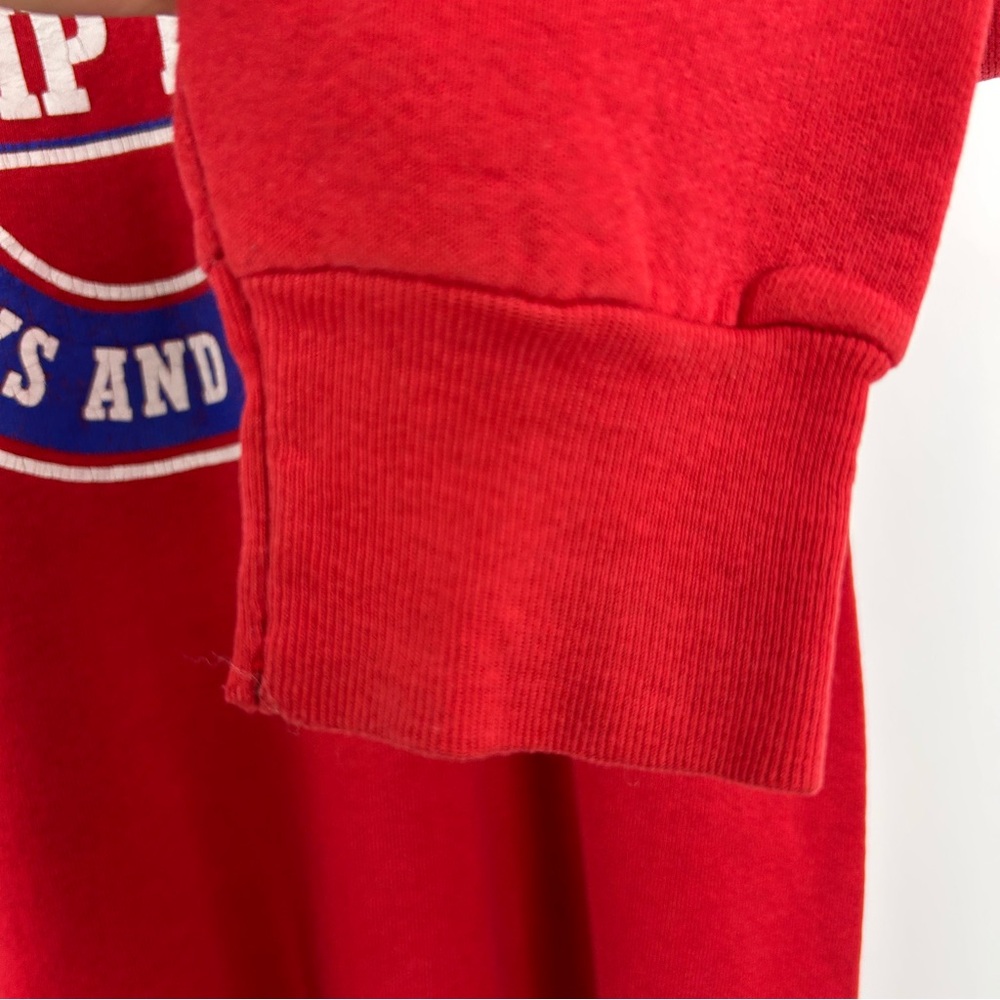 Vintage Boys and Girls Club Camp Fire Red Crew Neck Sweatshirt Fruit of the Loom - Picture 6 of 11